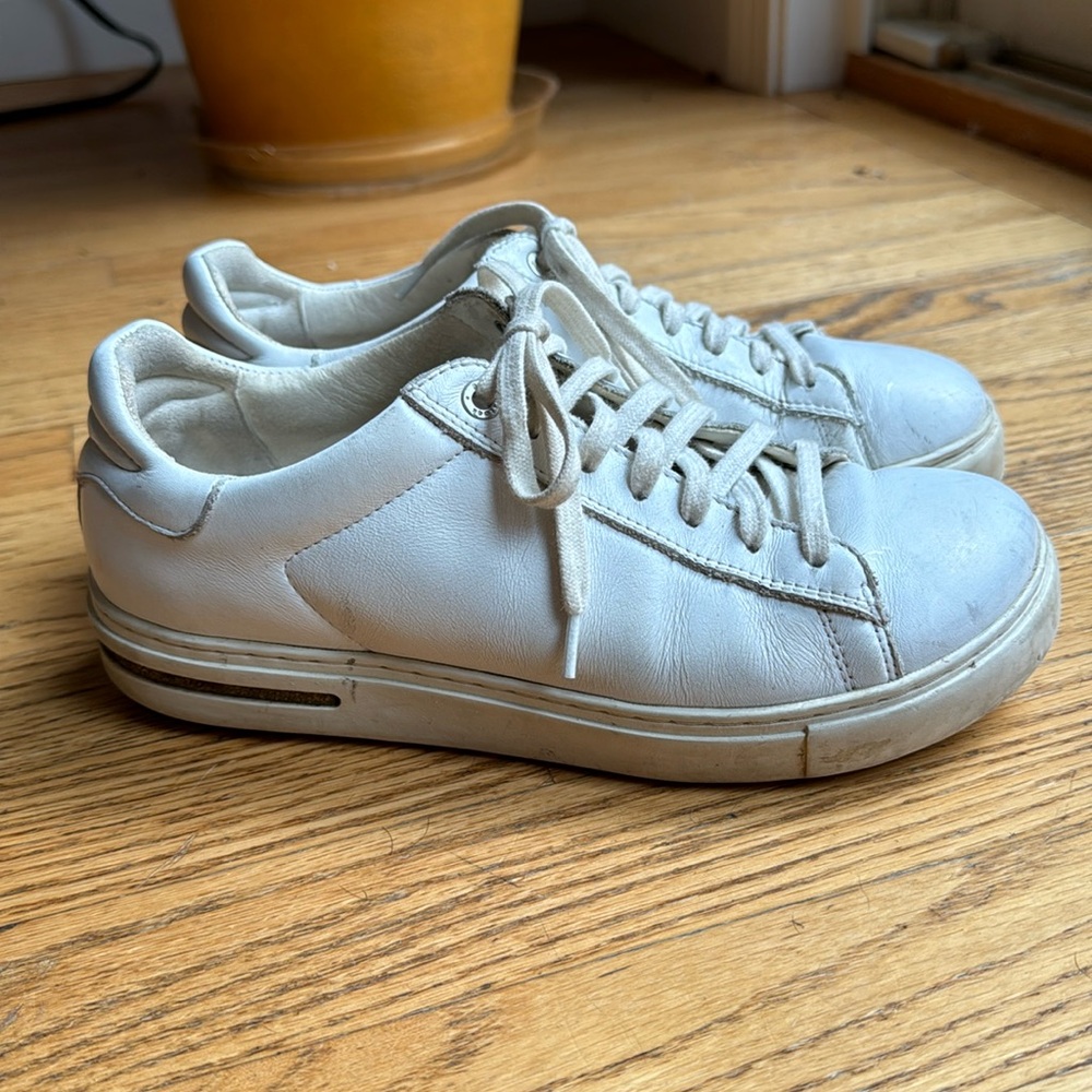 Birkenstock Bend Low White Sneakers, Sz 38